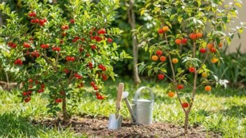 Uma árvore de pitanga e uma árvore de acerola