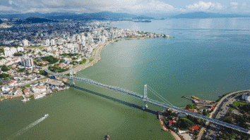 Imagem aérea de Florianópolis