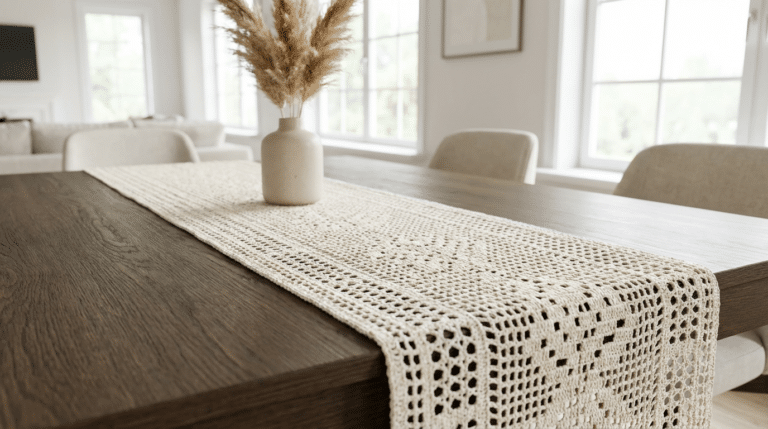 Caminhos de mesa em crochê: o toque de sofisticação que une tradição e design moderno