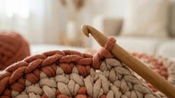 Agulha de crochê em ponto