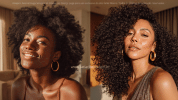 Mulheres com cabelos crespos