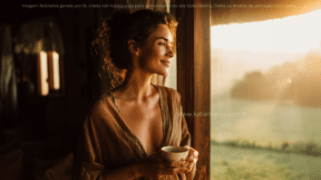 Mulher admirando o nascer do sol. O ínicio de um novo dia