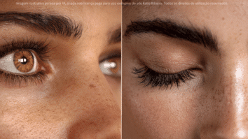 A imagem mostra uma mulher com cílios longos e volumosos para ilustrar o conteúdo do texto