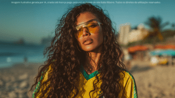 Mulher com cabelos cacheados