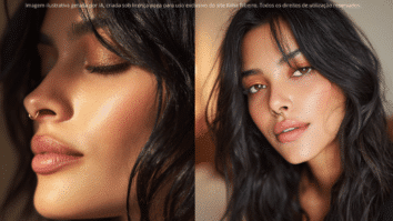 A imagem mostra uma mulher com a make Cinnamon Girl, uma das tendencias mais fortes em maquiagem de 2025