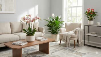 Plantas que decoram a sala de estar sem dar trabalho mesmo sendo flores