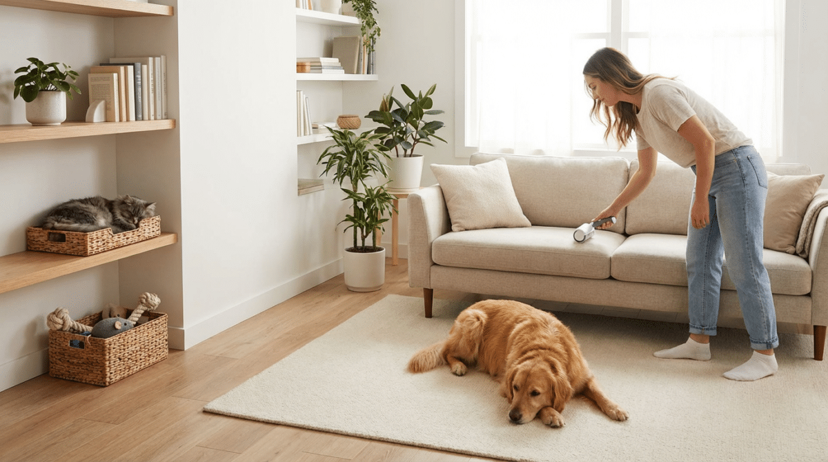 Sala com Pets e Organização