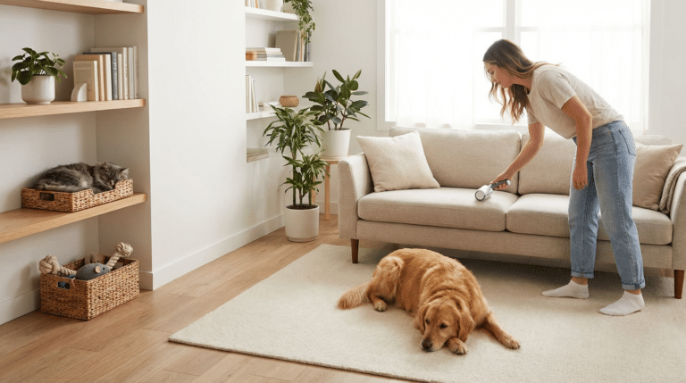 Sala com Pets e Organização