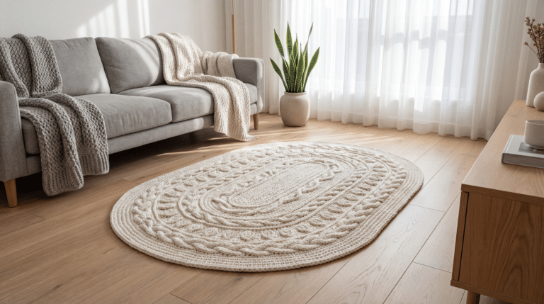 Tapete de crochê oval: o clássico que domina a decoração de interiores