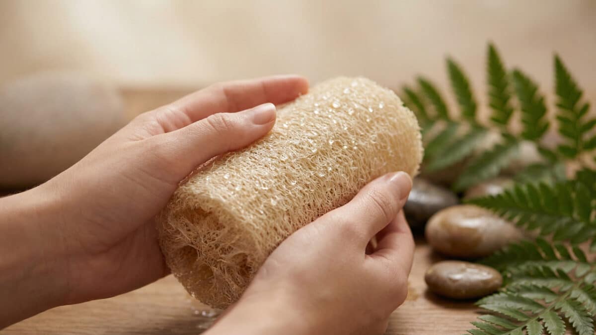 Bucha vegetal esfoliação natural