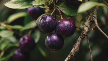 Pé de jabuticabeira com os frutos em evidencia