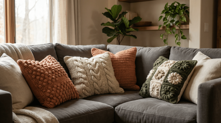 Almofadas de crochê: a tendência de design que une luxo e conforto