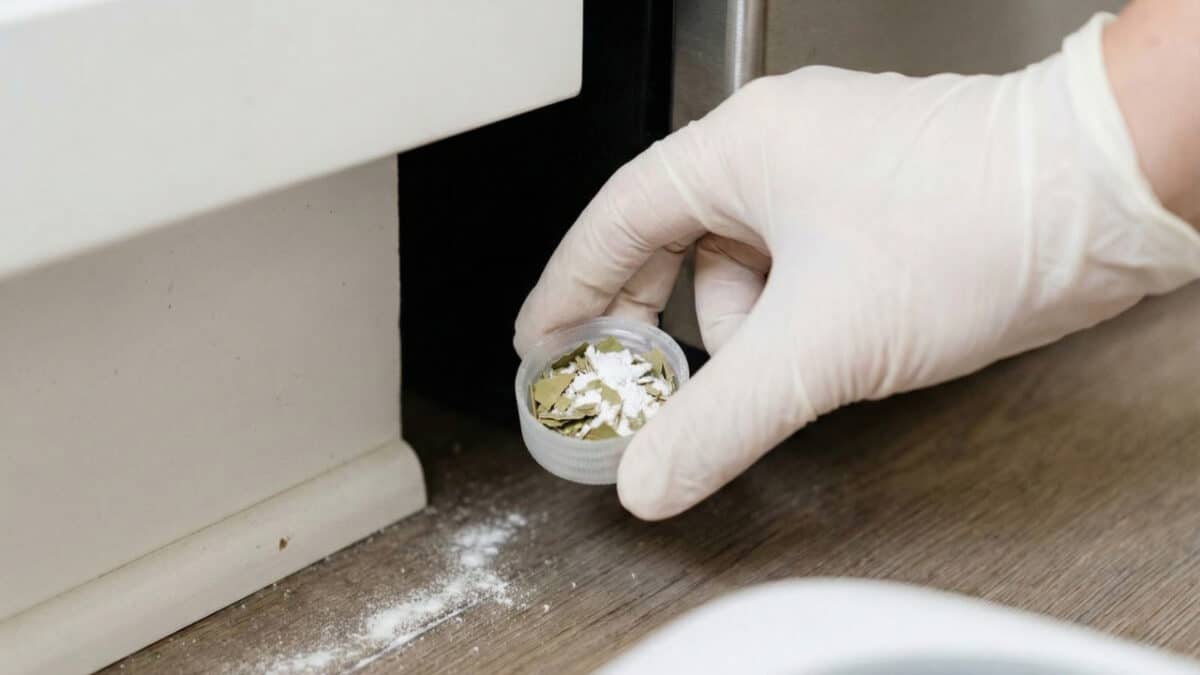 Aplicação de aromatizante caseiro feito de folhas de louro e bicarbonato de sódio