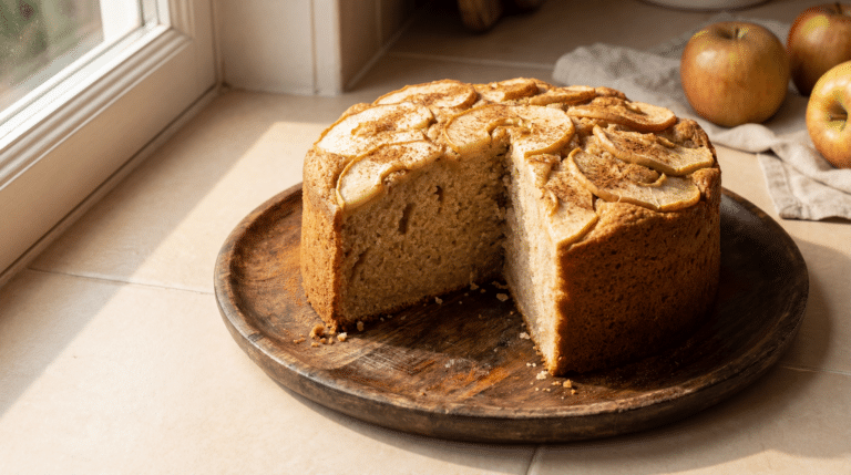 O bolo de maçã de liquidificador que não leva açúcar nem farinha e fica fofinho para o café da tarde
