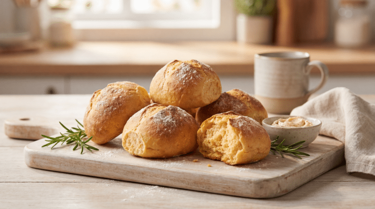 O pão de queijo de 3 ingredientes feito com batata doce que é o lanche proteico perfeito para quem quer desinchar