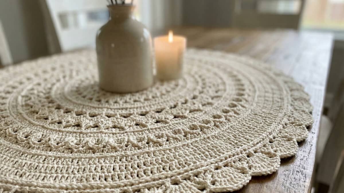 Centro de mesa em crochê