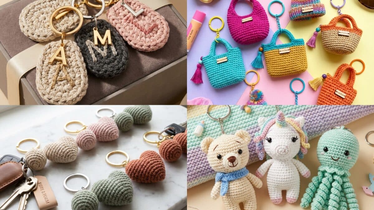 Chaveiros de crochê preferidos