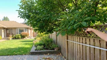 Árvore do vizinho invadindo quintal ao lado