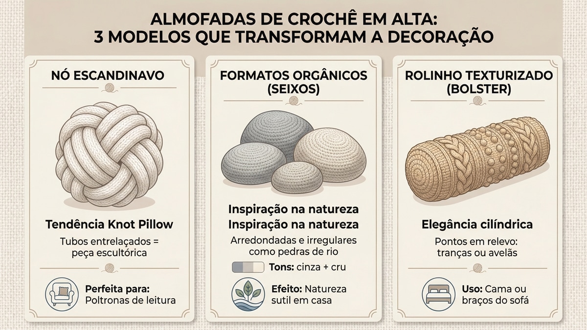 Infográfico com técnicas profissionais para endurecer cestos de crochê incluindo escolha de fio, agulha e reforços