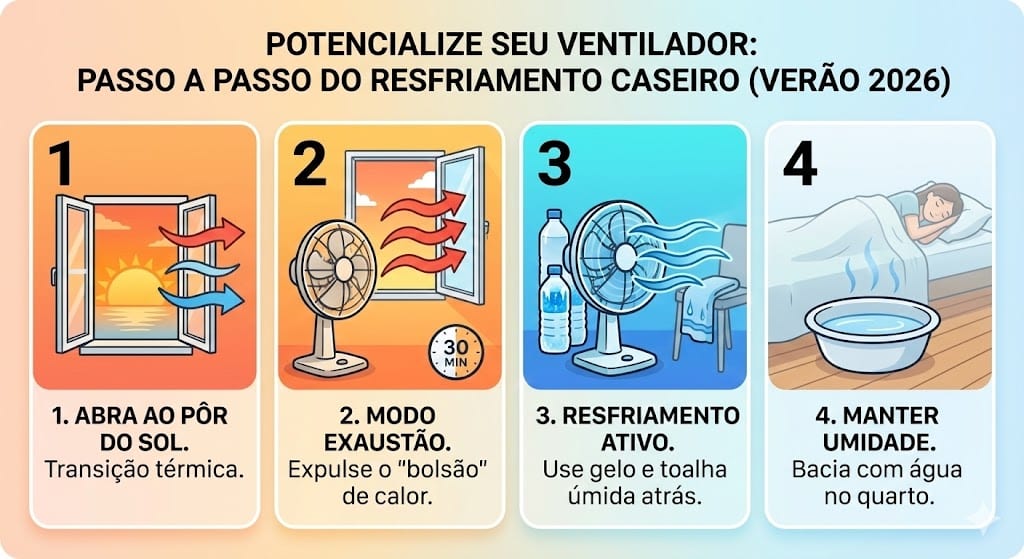 Passo a passo para elevar o nível do seu ventilador no calor