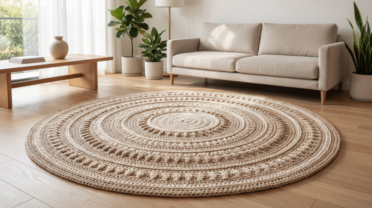 Tapete de crochê redondo: 14 modelos elegantes para transformar a decoração de salas e quartos