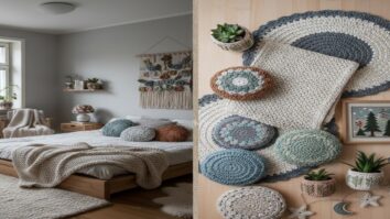 Como combinar jogo de quarto de crochê com decoração escandinava