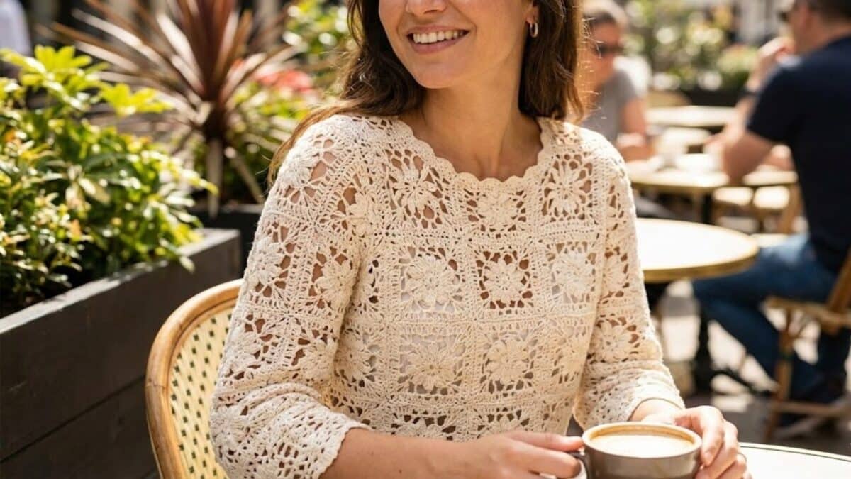 Blusas de crochê com motivos elegantes para transformar seu visual