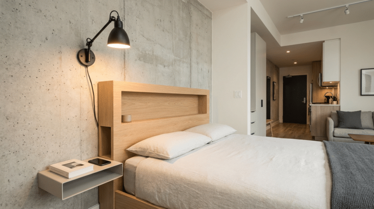 Adeus à mesinha de cabeceira: a tendência minimalista que transforma o quarto e economiza espaço