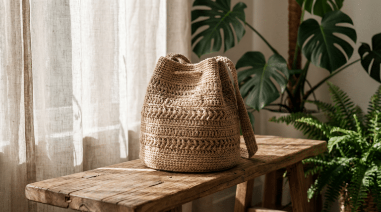 6 bolsas de crochê com barbante: o equilíbrio entre resistência e elegância