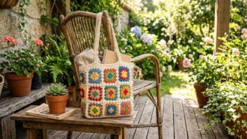 Bolsas de crochê com squares: gráficos e vídeo aula para você fazer a sua hoje mesmo