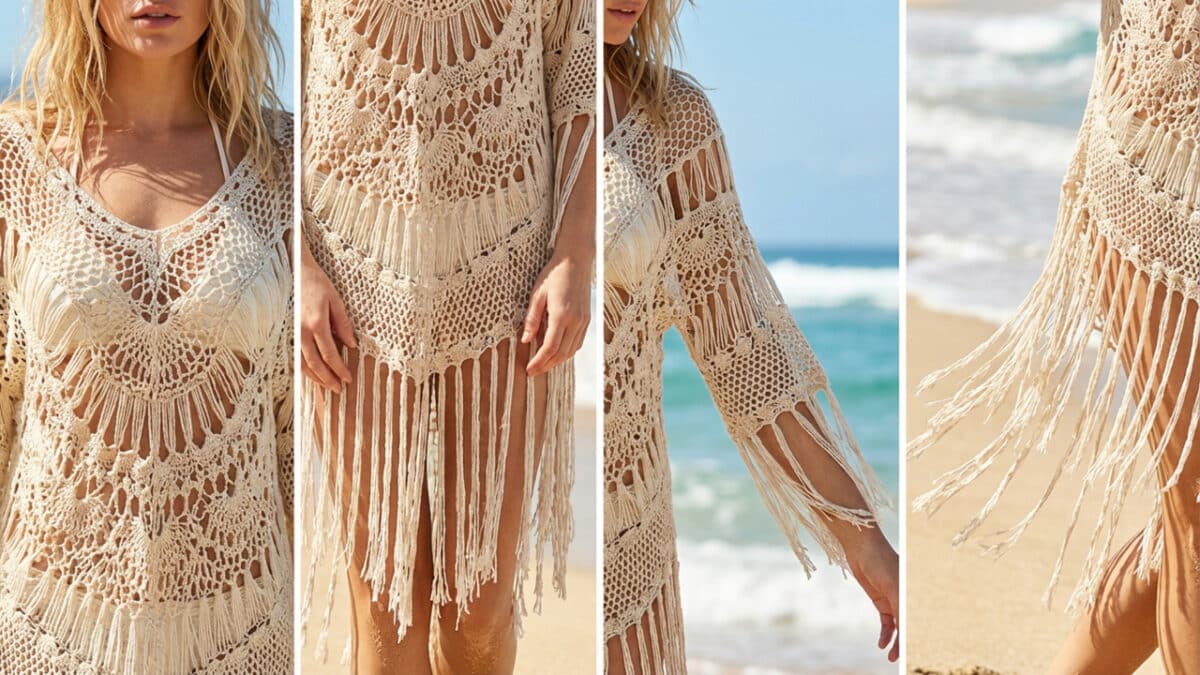 Saídas de praia de crochê para as férias do verão 2026