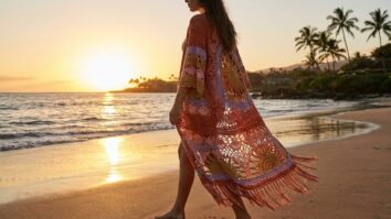 Como fazer a saída de praia em crochê Pôr do Sol para o verão 2026