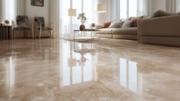 Piso porcelanato brilhando e sem machas