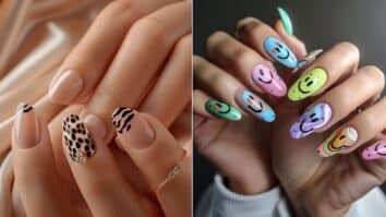 Unhas decoradas no estilo Y2K que é uma tendencia inspirada nos anos 2000