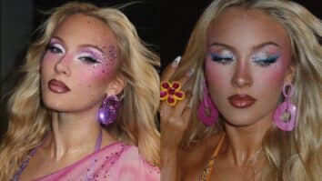 Maquiagem ousada e maximalista e aclamada de Zara Larsson