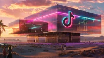 Imagem ilustrativa criada por IA representa o investimento de R$ 200 bilhões do TikTok em Fortaleza até 2027