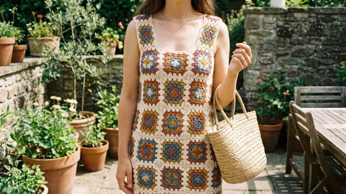 Vestidos de crochê com squares: modelos para se destacar em 2026