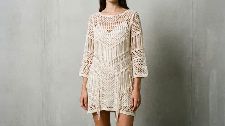 Vestido de crochê moderno com estilo e versatilidade para o dia a dia