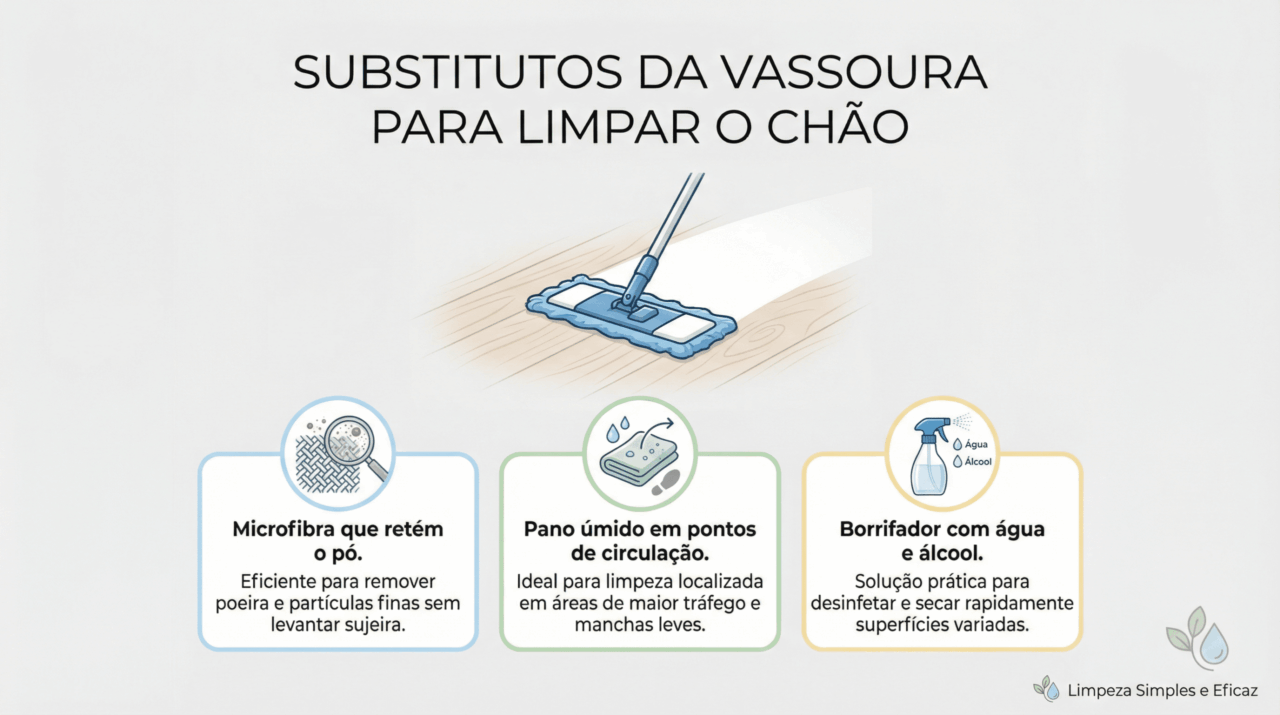 Substituições para vassoura na hora de limpar o chão de casa