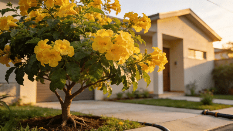 Ipê-amarelo-de-jardim NA CALÇADA