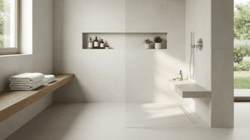 Design limpo, segurança reforçada e facilidade na hora de limpar transformam o espaço de banho em um ambiente muito mais prático, bonito e livre de barreiras