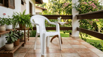 cadeira de plástico branca