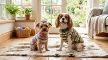 Inspirações de roupas pet em crochê para o frio intenso e vídeo aula