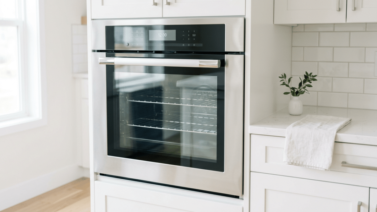 Forno limpo e brilhando