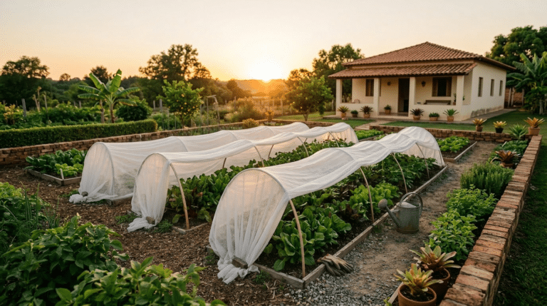 Horta coberta contra ventos