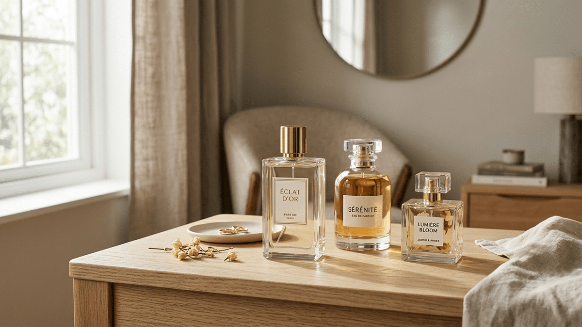 Perfumes enfileirados