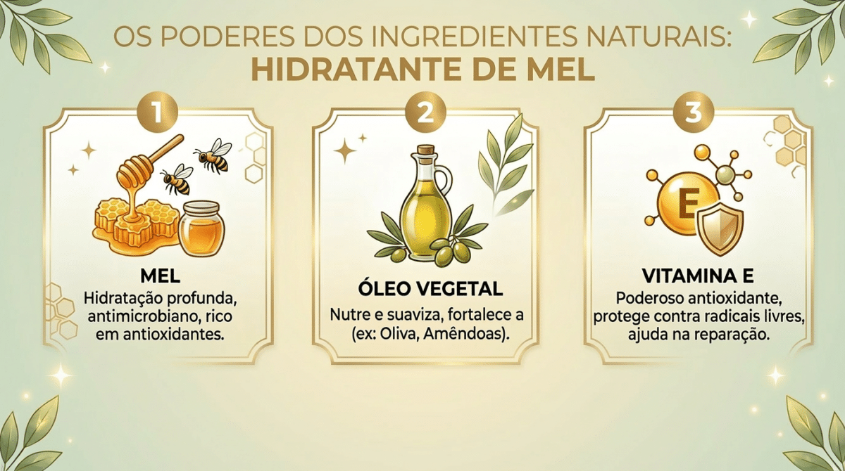 Infografico informativo sobre os ingredientes da hidratação caseira..
