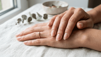 mãos femininas com unhas naturais saudáveis