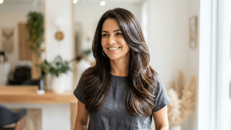 mULHER COM CABELO ESCURECIDO NATURALMENTE