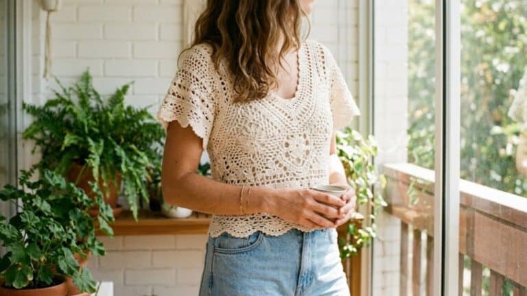 Blusas de crochê com gráficos para criar looks incríveis em 2026